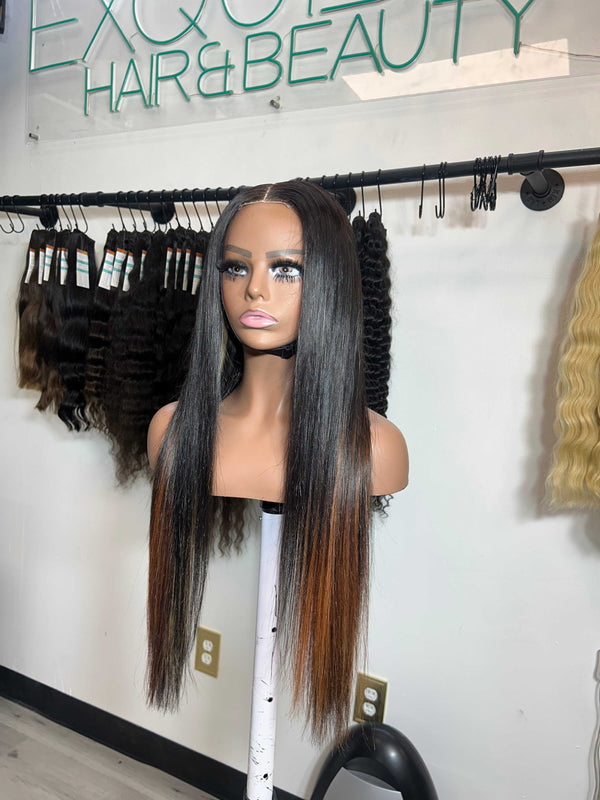 2x6 22” custom colored wig