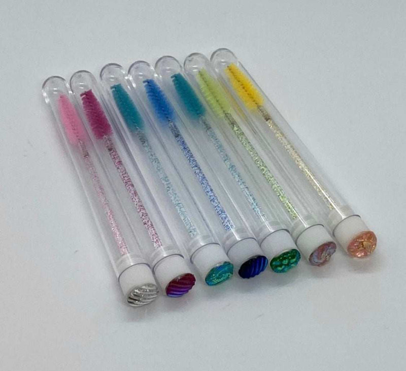 Diamond Tube Mascara Wand Set – elegant reusable lash and brow brushes