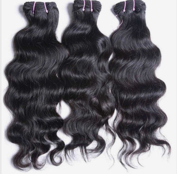 RAW Indian Deep Wave hair bundle with natural waves