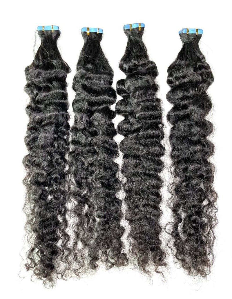 RAW CURLY TAPE INS hair extensions